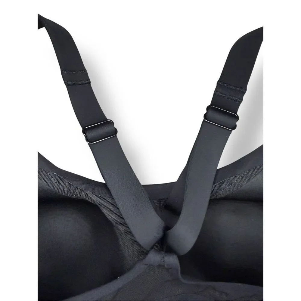 Athleta 36C Advance High Impact Sports Bra Black‎ Padded Running Gym Activewear